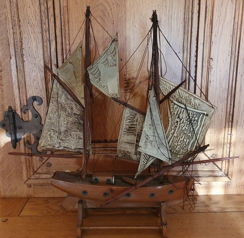 Maquette bateau voile bois - voile,