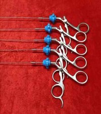 5pc Hysteroscopy Semi Rigid Rotatable Scissor 5FR 40CM Reusable Instruments