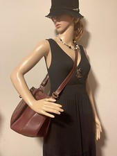 Authentic Cartier Sac Vintage Women’s Leather Drawstring Bucket Shoulder Bag