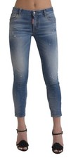 DSQUARED2 Jeans Bleu Mi Taille Court Twiggy Jeans Pantalon IT38/US4/XS 620usd