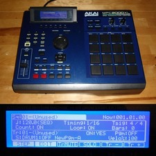 Akai MPC 2000XL Blue w/Custom Black Pads/Buttons 1GB CF Drive 32MB RAM Serviced