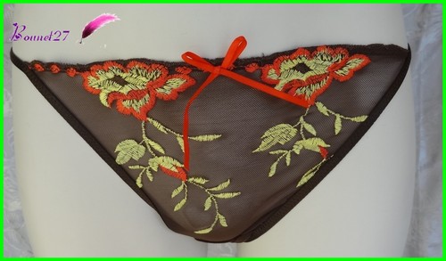 Slip string miriale marron - string,