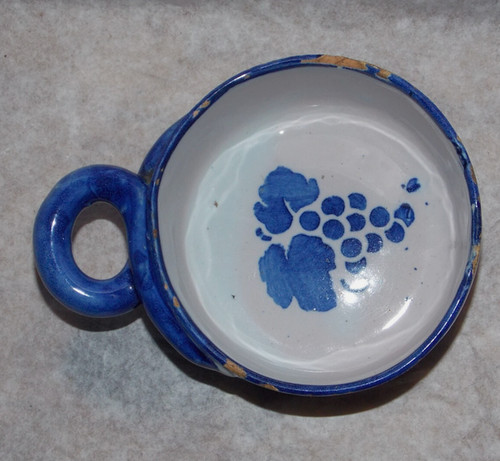 Ancien tastevin faïence de - tastevin,