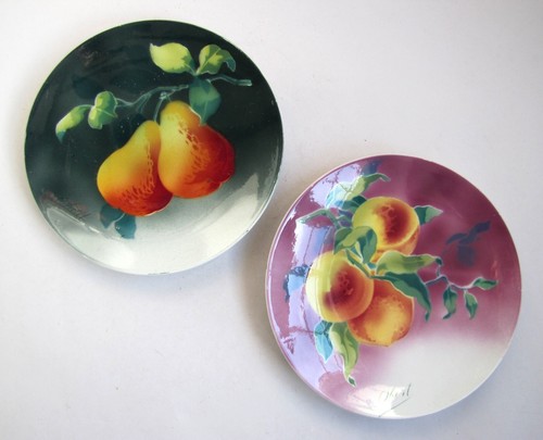 Fruit decor wall plates signed - plates,