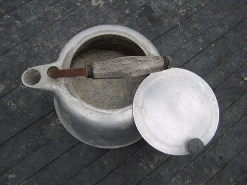 Vintage used rusty metal cast - used,