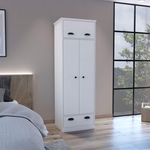 White armoire with - white, drawer