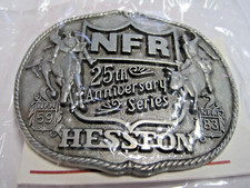 Hesston 1983 National Finals Rodeo NFR Adult Cowboy Buckle in Original Plastic