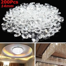 Octogonale Perles Pendentif H?tel Lobby 14mm Balle Transparent Verre Maison