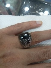 Ancien Bague En Argent Massif 925