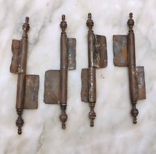 2 PAIRE GONDS FICHE A LARDER FER FORGER POUR PORTE ARMOIRE PLACARD XIXè  HT 24cm