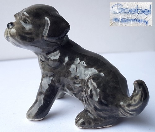 Figurine porcelaine chien - figurine, chien/