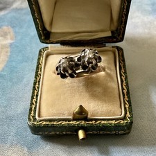 19eme  Napoleon III ROSE DE DIAMANTS, ARGENT, OR ROSE 18K, ANCIENNE BAGUE