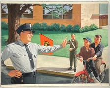 Original Gouache Illustration signed Hagan (William Medcalf ) School Xing ~1950s