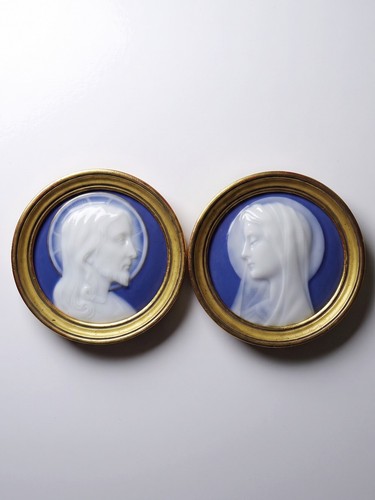 Paire médaillons religieux - médaillons,