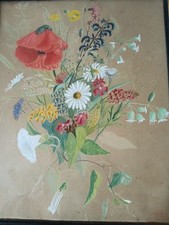 1875 Aquarelle Gouache XIXe