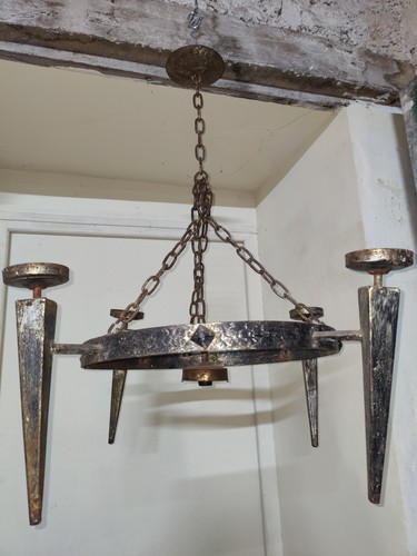 Ancien lustre feux fer - ancien,