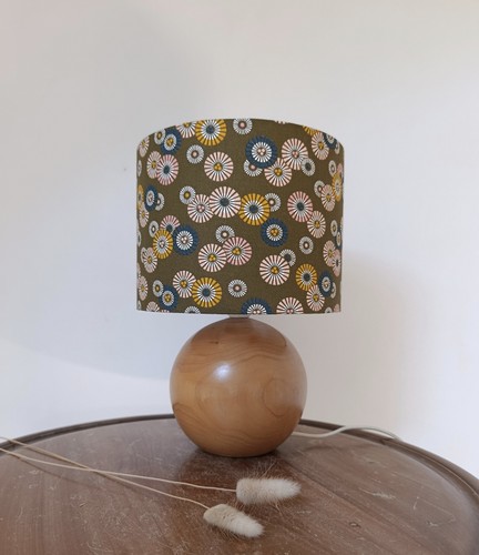 Lampe bois boule - , |