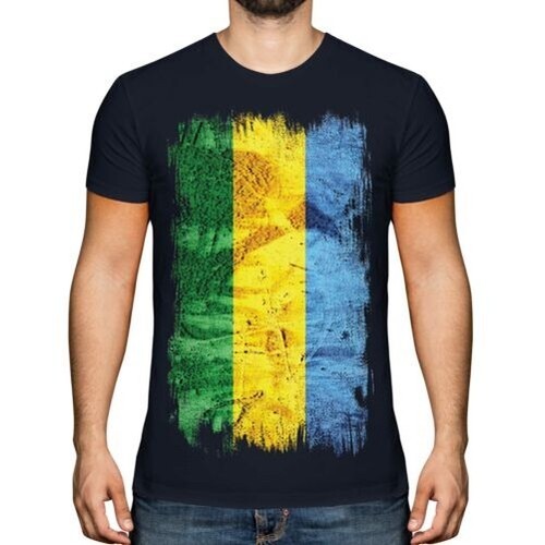 Gabon grunge drapeau hommes - gabon,