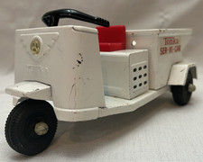 Vintage Tonka Ser-Vi-Car, 9.5" White Pressed Steel Tricycle Scooter Toy