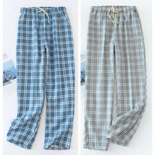 Hommes Casual Loose Taille élastique Plaid Pajama Confort Vêtements de nuit