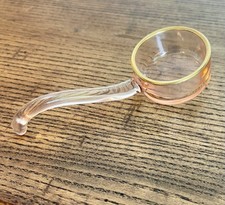 Fostoria-Versailles Pink Mayonnaise Ladle Spoon with Gold Gilt Rim-C. 1930