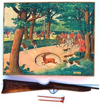 Eureka Chasse Tir. Hallali. France vers 1930 Boîtier en bois, format 50,5 x 40,5