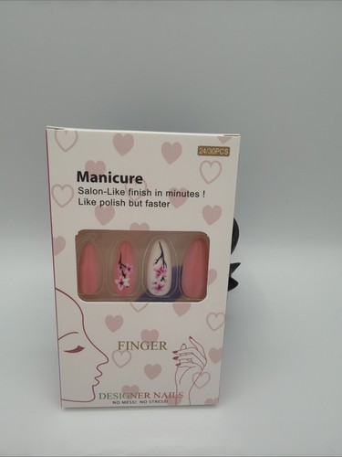 Capsules ongles rose floral - capsules,