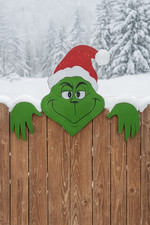 Décoration extérieure Noël peeking, ornement mignon pour clôture et jardin