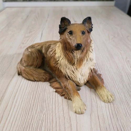 Statuette vintage chien colley - statuette,