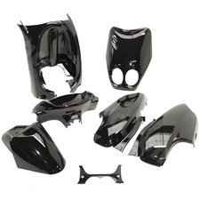 Kit de carénage TNT noir 7 pièces pour MBK Ovetto, Yamaha Neos 50cc modèle 2007