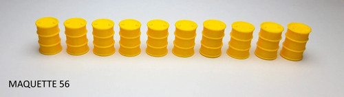 Lot fûts jaunes - 1/43,