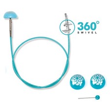 Knitpro Mindful Collection Câble Interchangeable Pivotante 360  Aiguilles Tricot