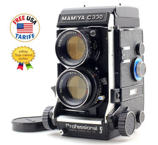 Pro ''F'' [Near Mint+] Mamiya C330 Film Camera DS 105mm f3.5 Blue Dot From JAPAN