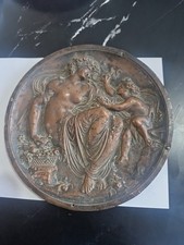  bas relief Rond En Cuivre A