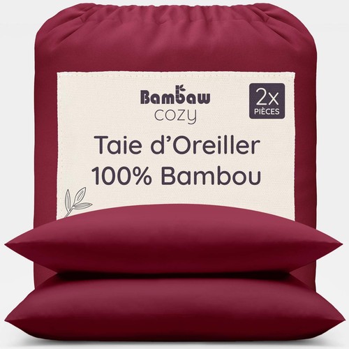 Taie oreiller 65x65 bambou - taie,