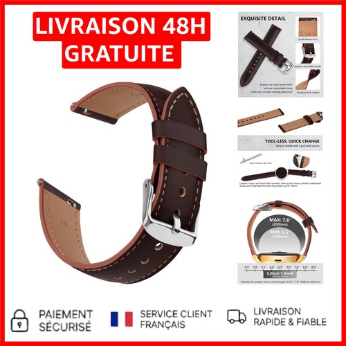 Bracelet montre cuir vintage - bracelet,