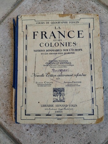 Manuel scolaire ancien - scolaire, 1933