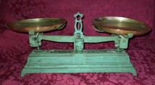 Antique Roberval Two Tray Copper Scale