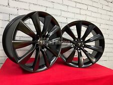 4X jantes alliage 22" style turbine NOIR 9J + 10J 5X120 adaptées pour Tesla M...