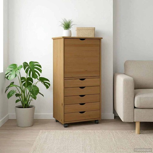 Cabinet roulant avec roue bois - avec,