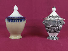 TWO ANTIQUE CERAMIC SUGAR BOWLS CAPPELLEMANS AND MOUZIN LECAT COLLECTIBLE R144