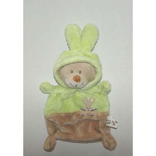 Doudou plat peluche ours - plat,