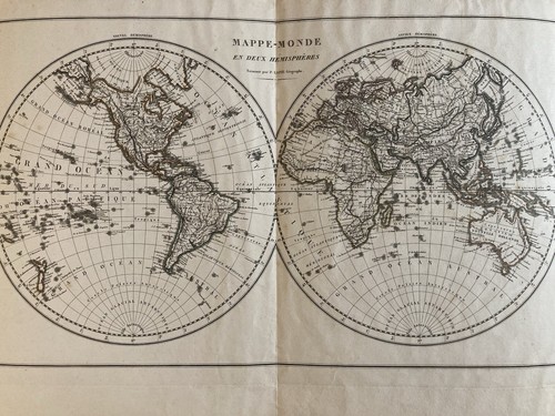 Ancienne carte 1820 monde - ancienne,