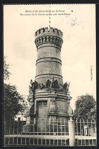 Cpa saint privat - monument, de