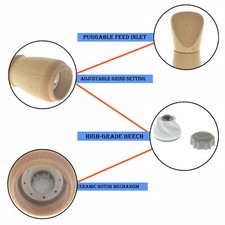 Moulin à poivre  bois Sel