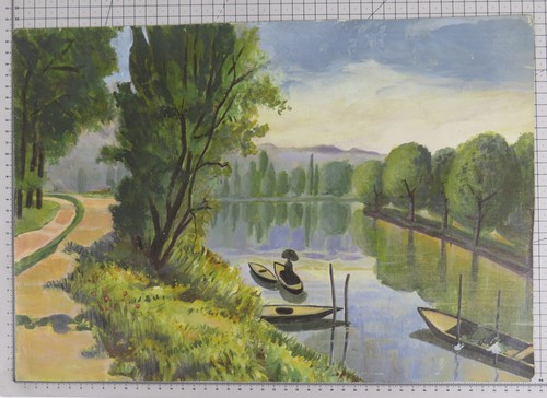 Ancien tableau paysage - ancien,