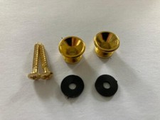 2 STRAP PINS GOLD for ELECTRIC GUITAR FENDER SQUIER CHARVEL JACKSON