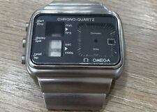 OMEGA SEAMSTER CHRONO-QUARTZ CHRONOGRAPH STEEL CASE , CRYSTAL, PUSHERS & DIAL