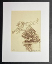 Claude Weisbuch "The Man with Blindfolded Eyes" Signed, Numbered Screen Print