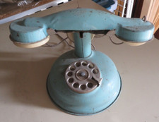 ANTIQUE JEP SHEET METAL PHONE TOY UNITED ERA FRANCE